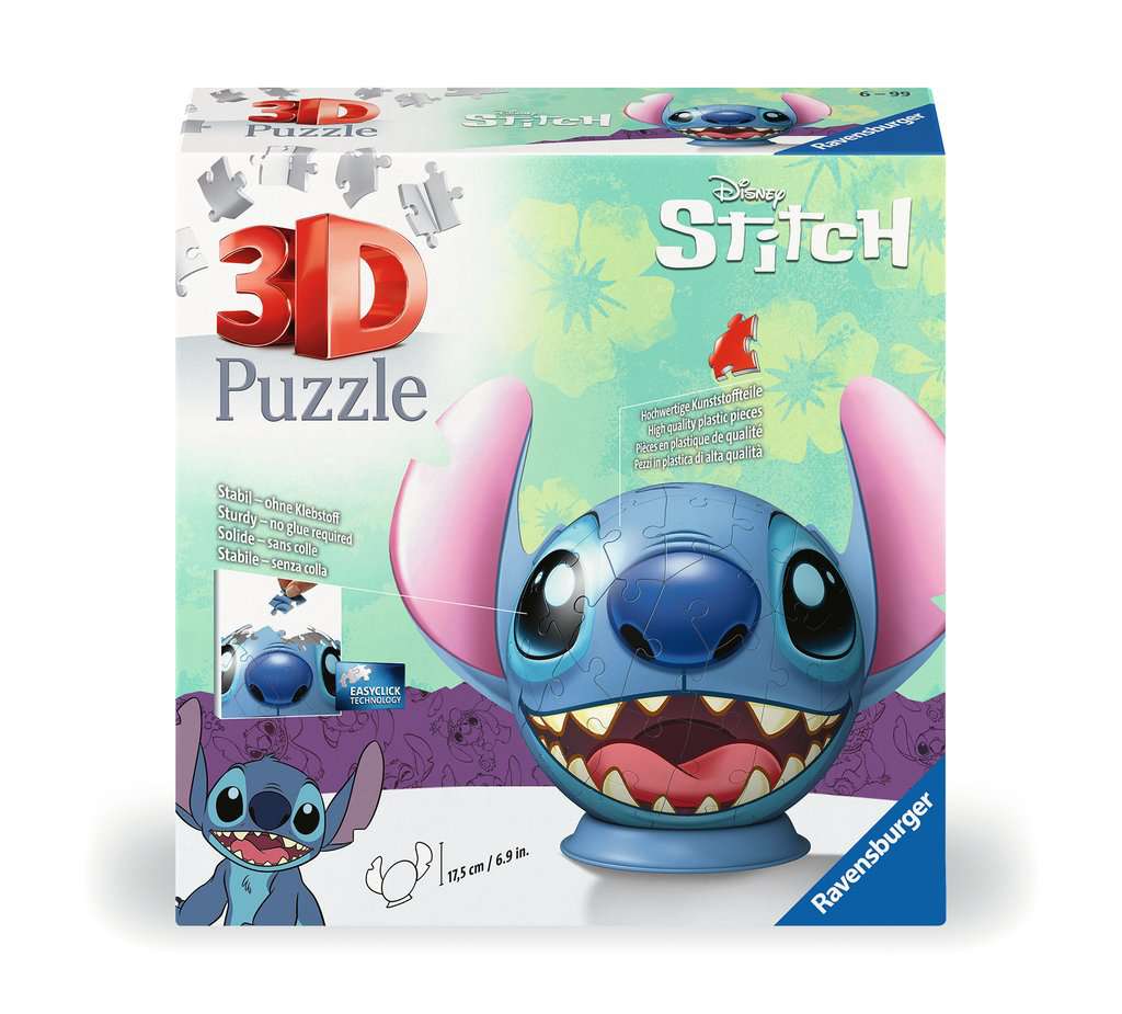 Stitch - con orecchie, Puzzle-Ball, 3D Puzzle, Prodotti, it