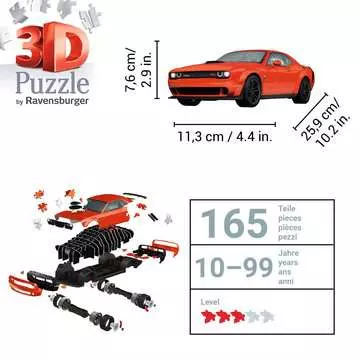 Dodge Challenger R/T Scat Pack Widebody108 dílků 3D Puzzle;3D Puzzle Vozidla - obrázek 5 - Ravensburger